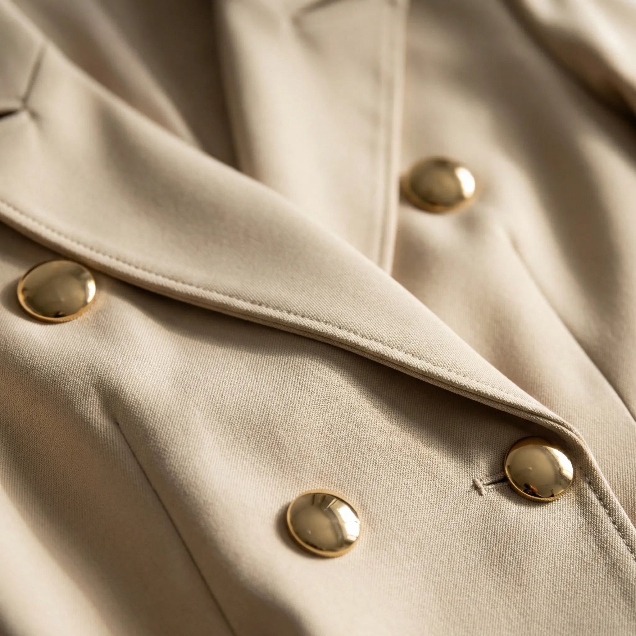 Women's Blazer Mini Dress - Double-Breasted Gold-Tone Buttons 3