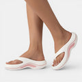 Women's Chunky Platform Flip-Flops with Cushioned Wave Sole 0