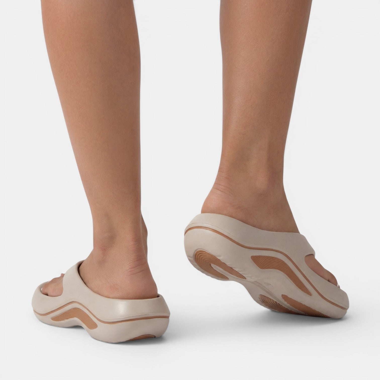 Women's Chunky Platform Flip-Flops with Cushioned Wave Sole 5