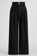 Women’s High-Waisted Wide-Leg Trousers – Elegant Pleated Design for Smart and Modern Styling 0