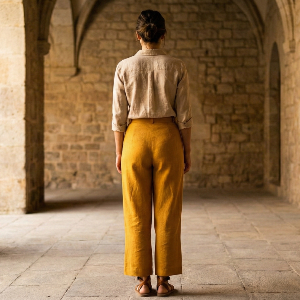 Women’s High Waist Wide Leg Trousers with Pleats and Side Pockets 4