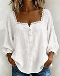 Women's Linen Blouse Relaxed Fit 0