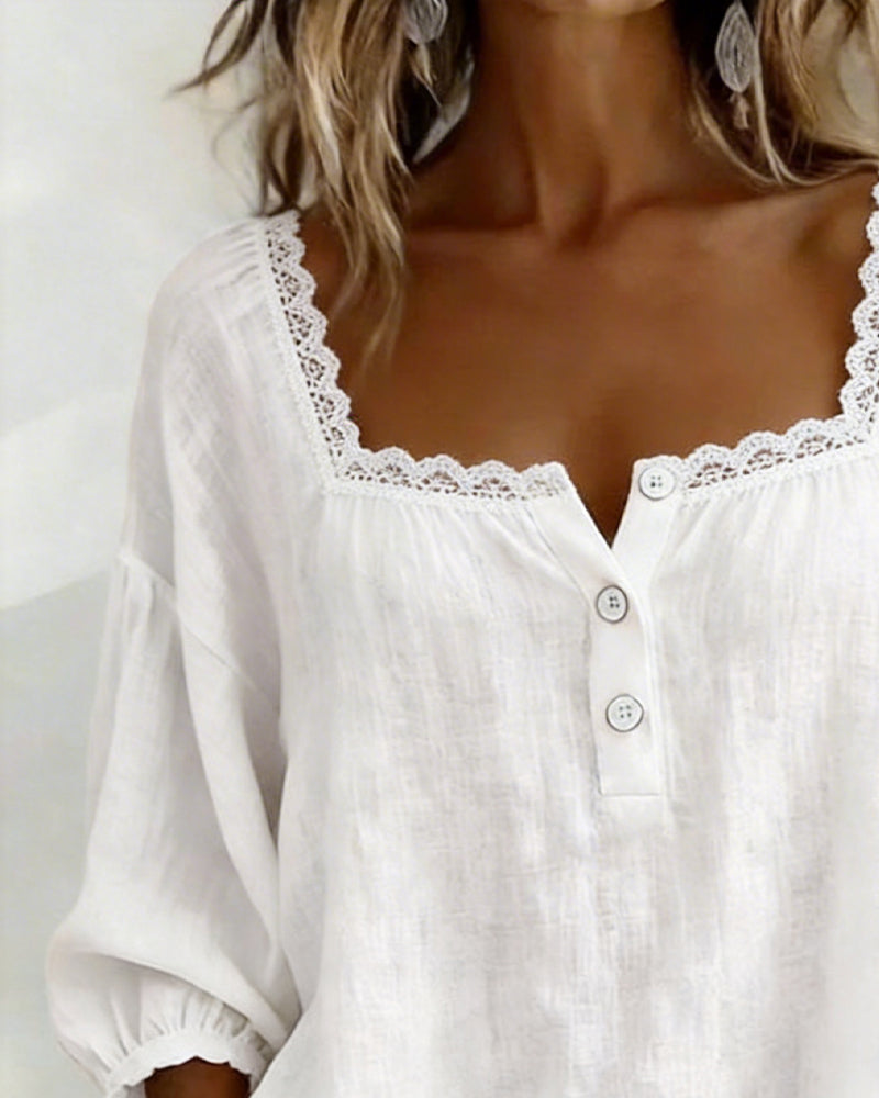 Women's Linen Blouse Relaxed Fit 4