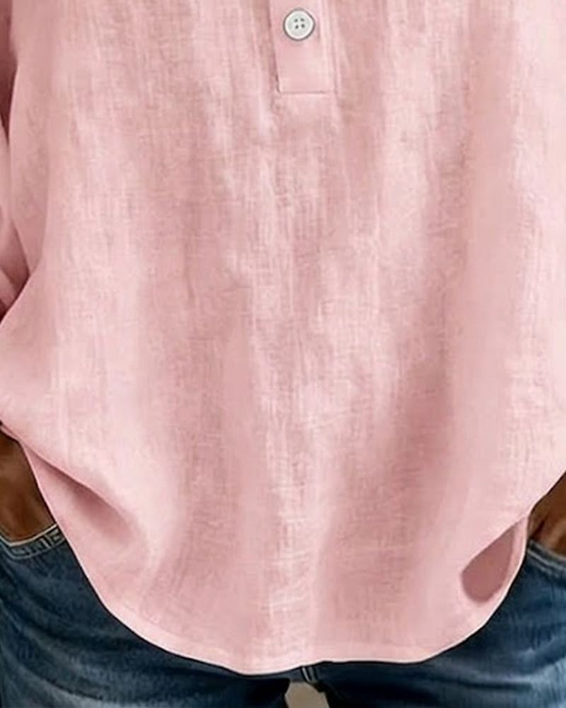 Women's Linen Blouse Relaxed Fit 7