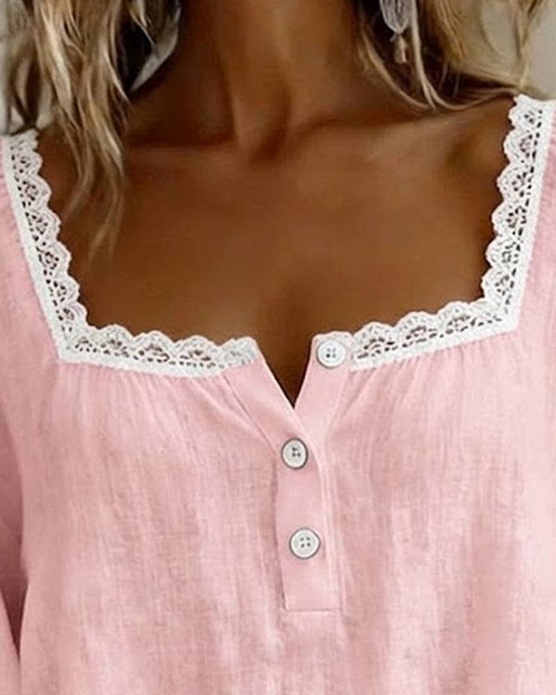 Women's Linen Blouse Relaxed Fit 8