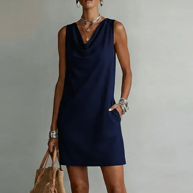Women's Mini Dress Cowl Neck 1
