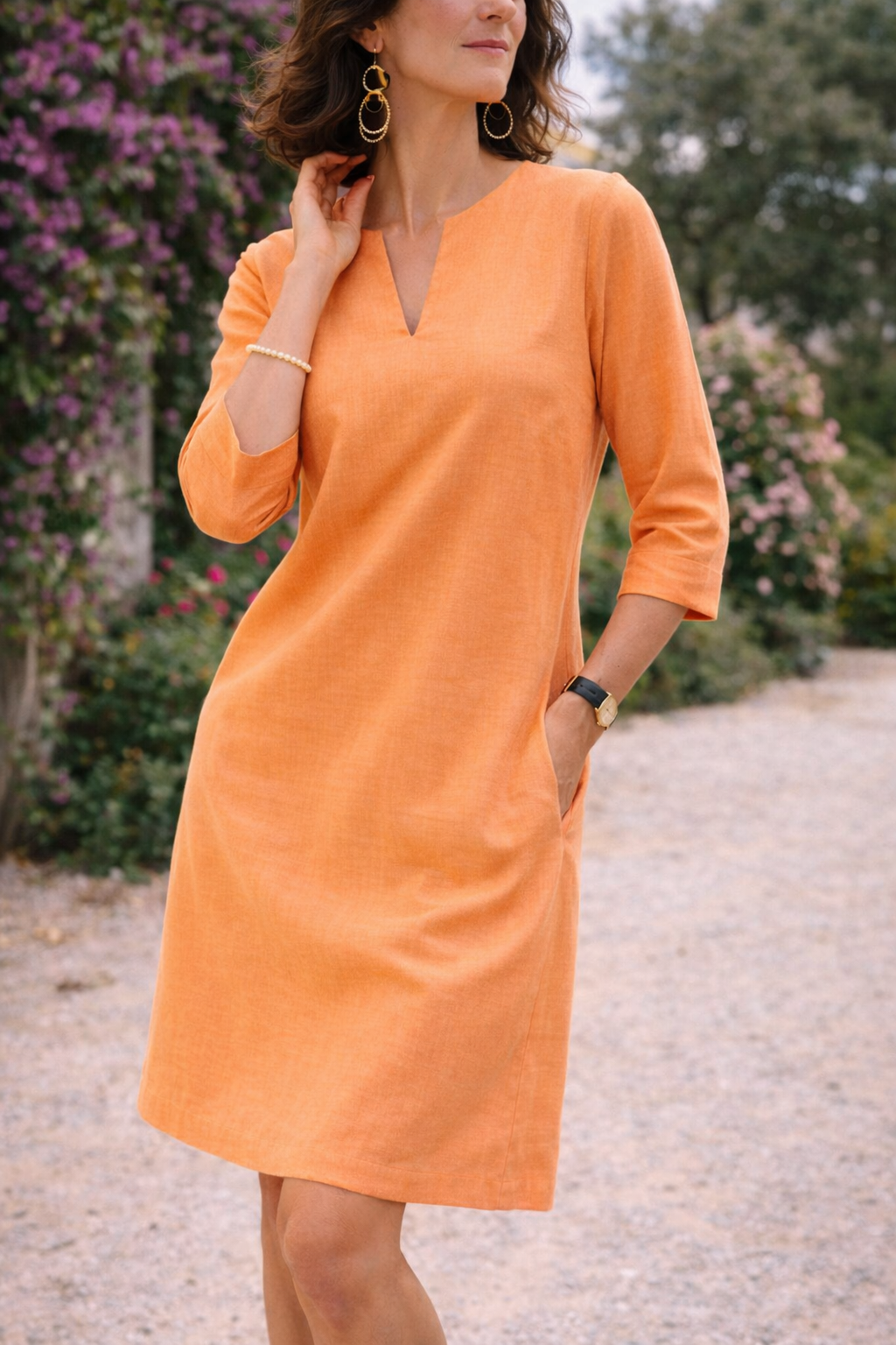 Women's Mini Dress V-Neck Relaxed Fit 3