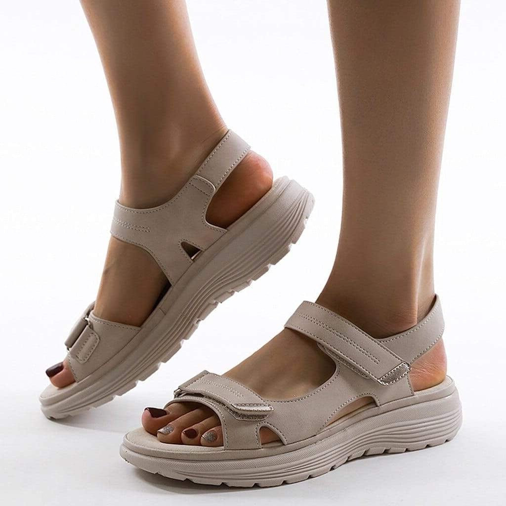 Women's Orthopaedic Platform Sandals - Velcro Strap Open Toe 2