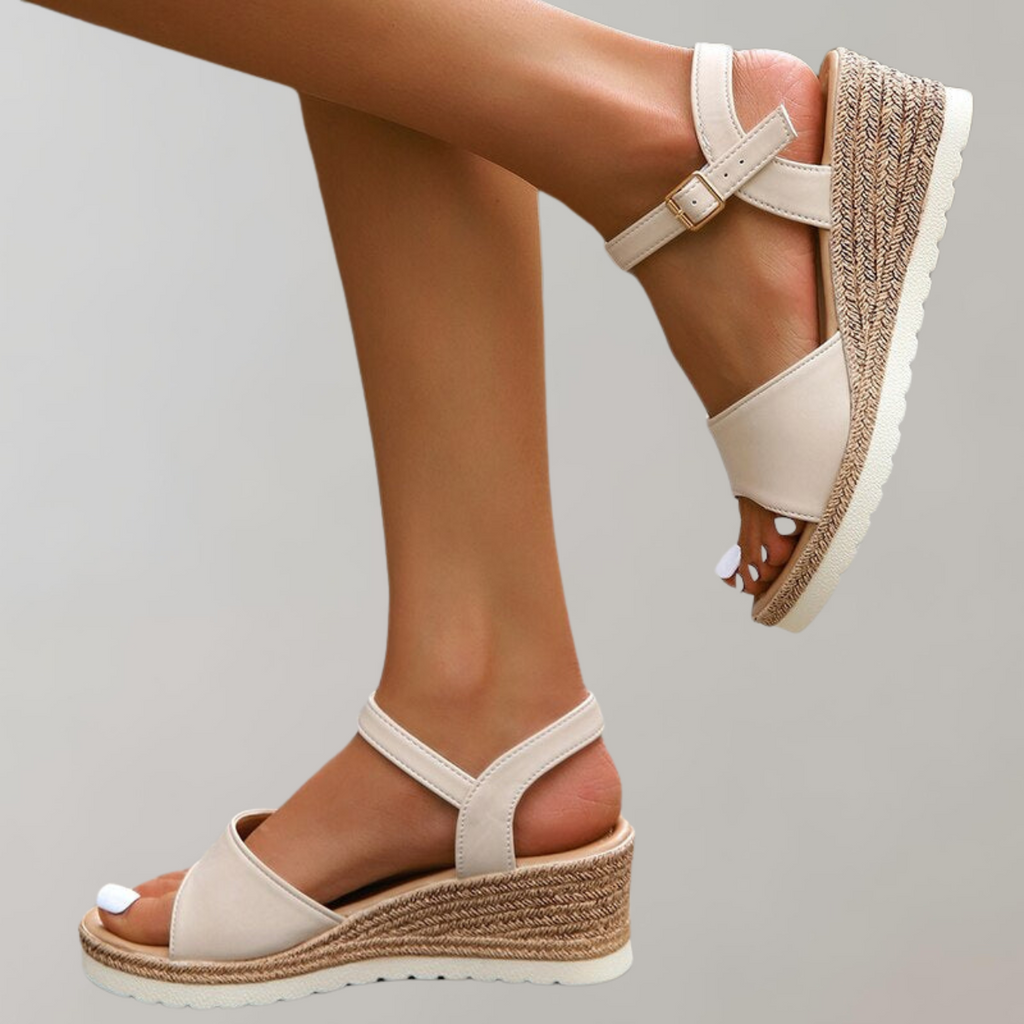 Women's Orthopeadic Espadrille Wedges - Ankle Strap Open Toe 2