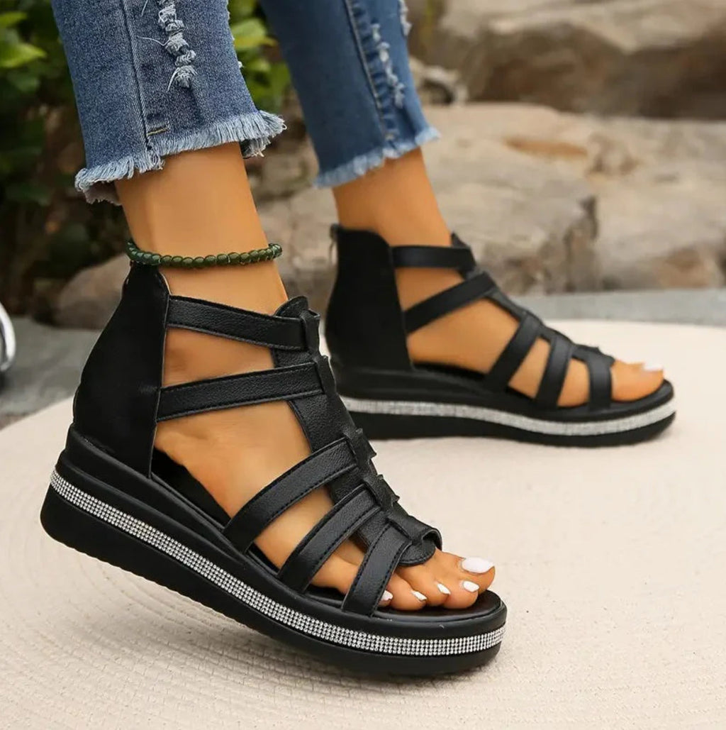 Women's Orthopedic Gladiator Wedges Platform 2