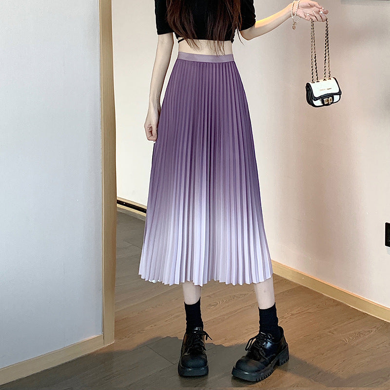 Women's Pleated Maxi Skirt with Elasticated Waistband 0