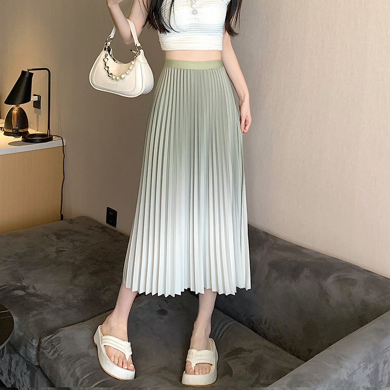 Women's Pleated Maxi Skirt with Elasticated Waistband 1