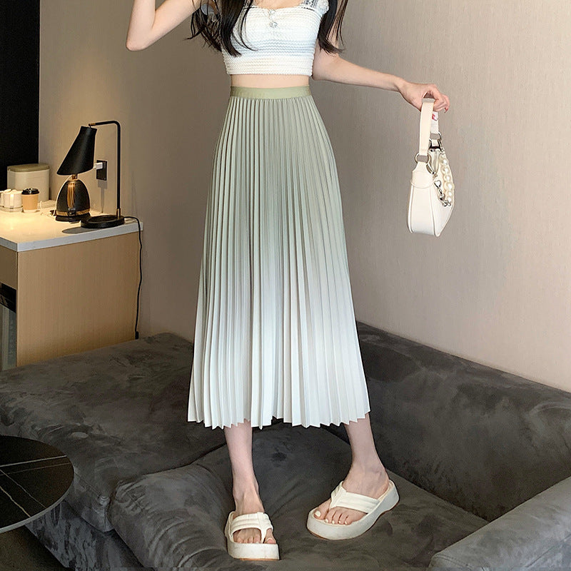 Women's Pleated Maxi Skirt with Elasticated Waistband 2