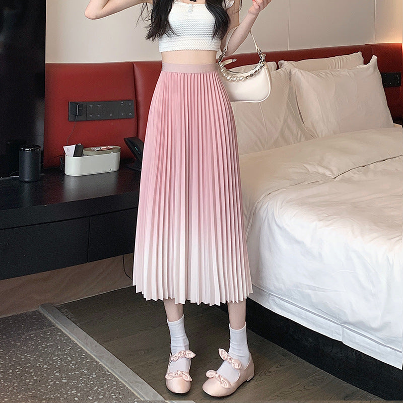 Women's Pleated Maxi Skirt with Elasticated Waistband 3