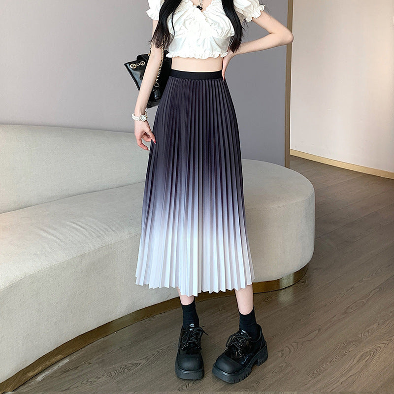 Women's Pleated Maxi Skirt with Elasticated Waistband 4