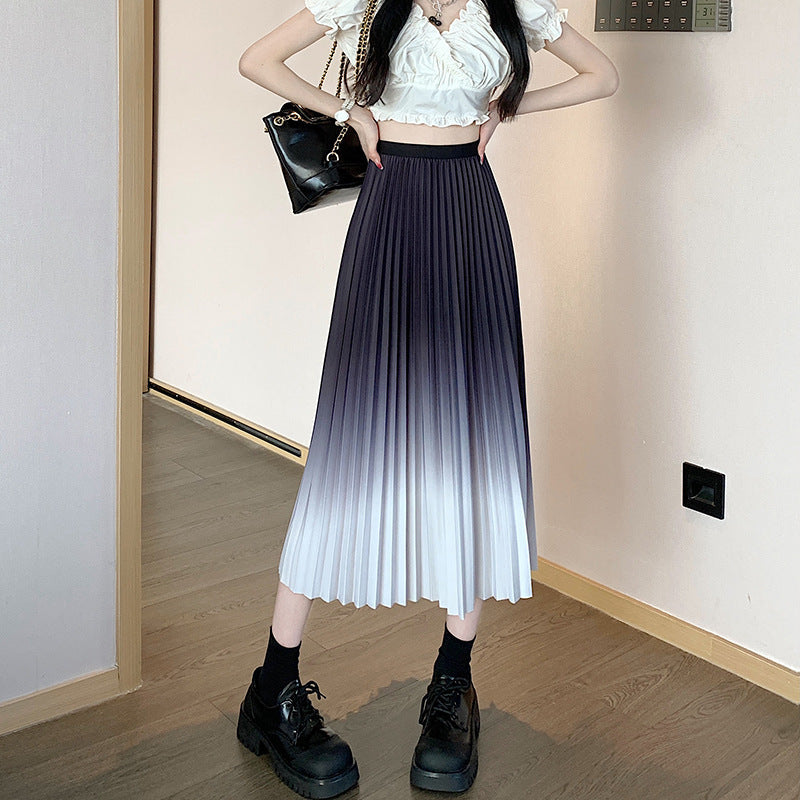 Women's Pleated Maxi Skirt with Elasticated Waistband 5