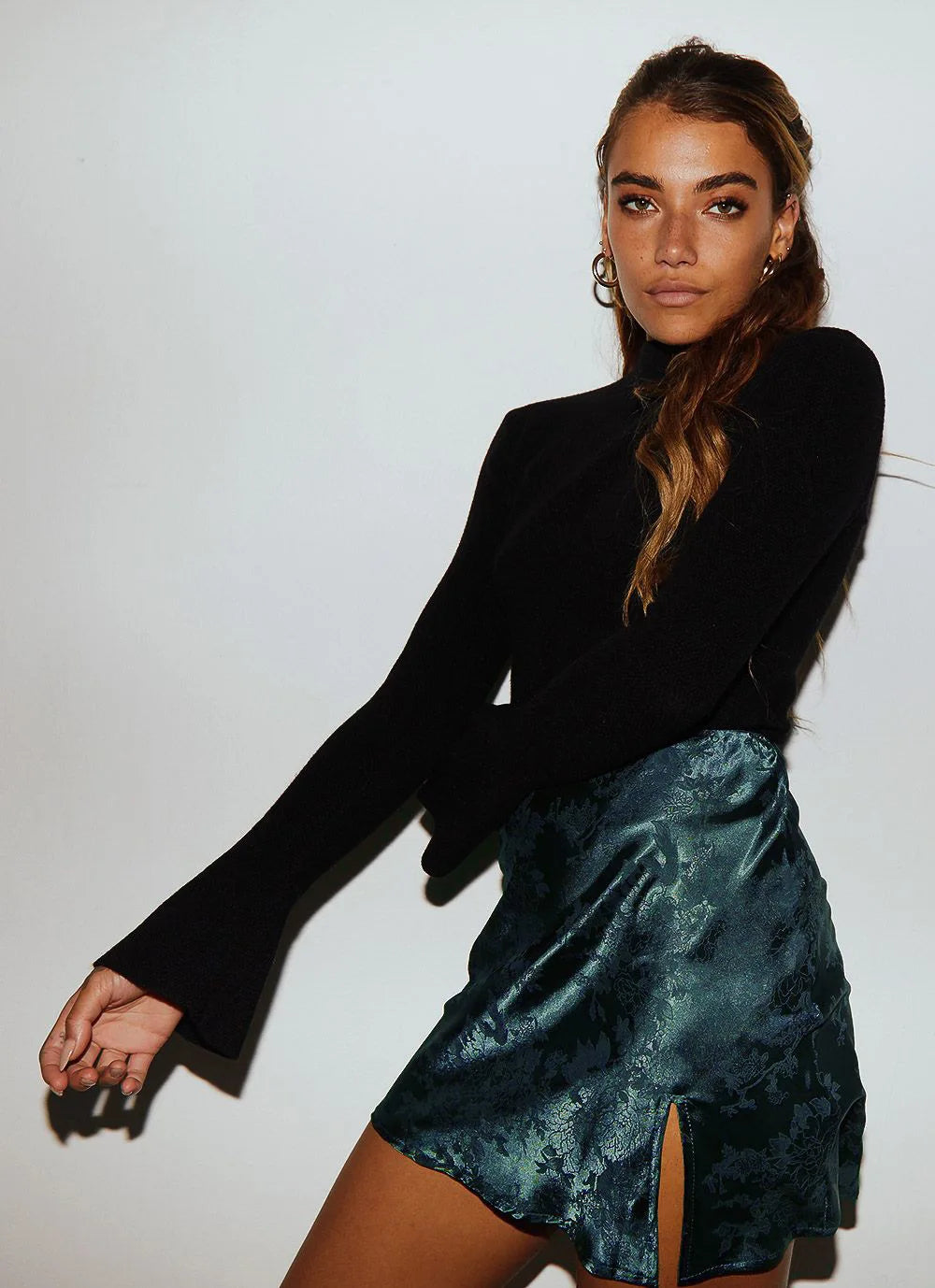 Women's Satin Mini Skirt A-Line 8