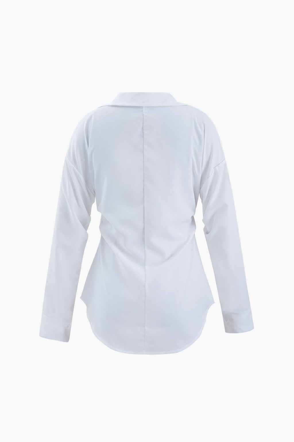 Women’s Tailored Long Sleeve Blouse with Defined Waist and Classic Collar 2