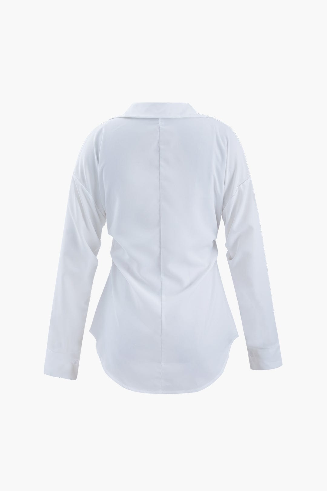 Women’s Tailored Long Sleeve Blouse with Defined Waist and Classic Collar 2